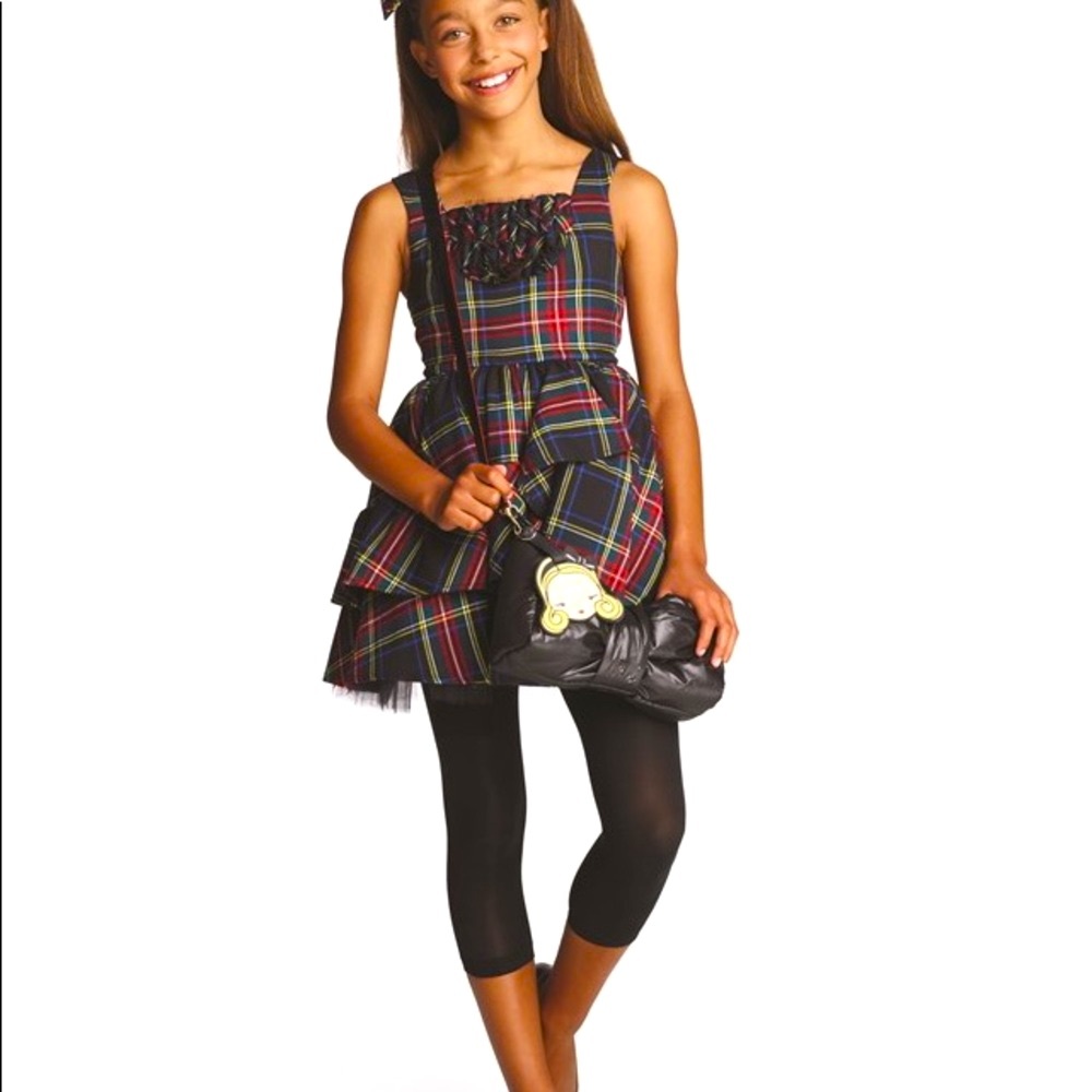 NWOT! Harajuku Mini for Target Plaid Sleeveless Square Neck Mini Dress!